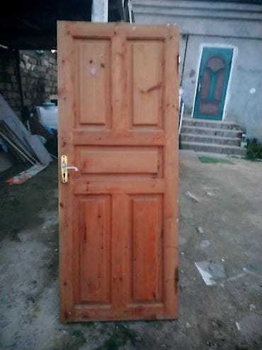 5 20 taxta: Ağac qapı - Material: təbii ağac (klassik taxta teksturası) - Dizayn — 1