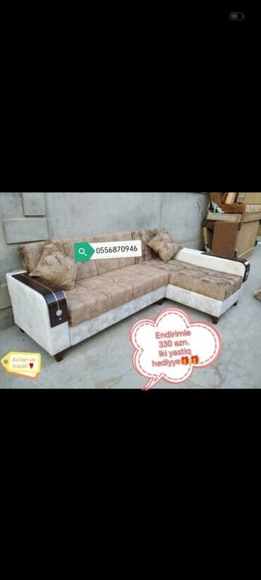 divan işlenmiş: Künc divan, Yeni, Açılan, Bazalı, Parça, Şəhərdaxili pulsuz çatdırılma — 1