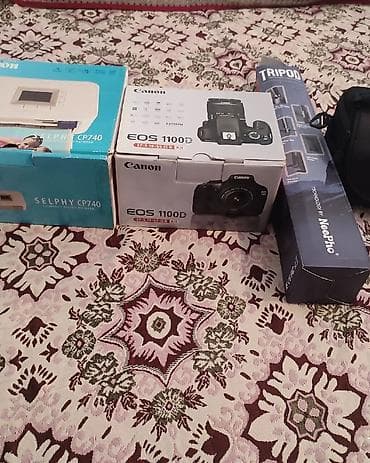 Техника и электроника: Canon EOS 1100D fotoaparat dəsti + portativ fotoprinter Komplekt: - — 7
