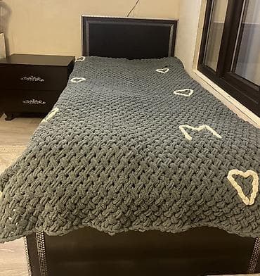 ткани в баку: Б/у цвет - Черный Плед, Самовывоз — 1