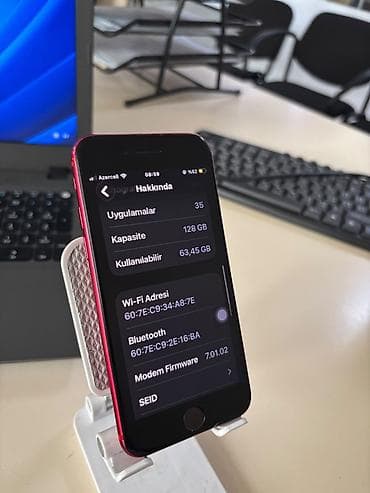 iphone 6s kredit: IPhone SE 2020, 128 GB, Qırmızı, Barmaq izi — 5