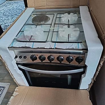 Qaz-elektrik kombinə edilmiş soba/plitə - 4 qaz ocağı + 1 elektrikli