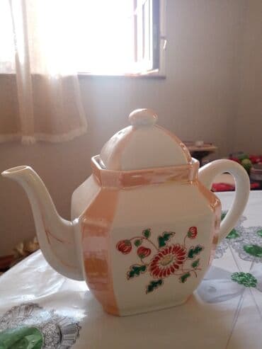 Quruducular: Yeni, rəng - Ağ, Dəm caydanı, Farfor, 1 l — 1