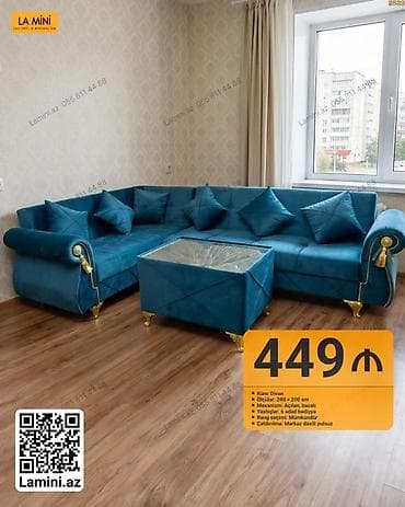 Künc divan dəsti - Ölçülər: 280 × 200 sm - Mexanizm: Açılan, bazalı - — 1