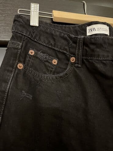 guləş geyimi: Zara, yırtıq detallı cins şalvar Dizlərdə və digər yerlərdə yırtıqlar — 4