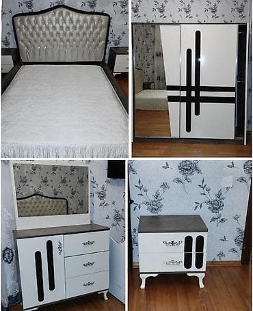 Mebel: İkinəfərlik çarpayı, 2 tumba, Dolab, Termo, İşlənmiş — 1