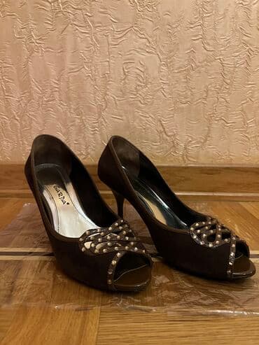 nabuk sapaskiler: Tuflilər, Ölçü: 37, rəng - Qəhvəyi, Yeni — 1