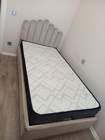 Təknəfərlik çarpayı, Bazalı, Matras ilə, Siyirməsiz