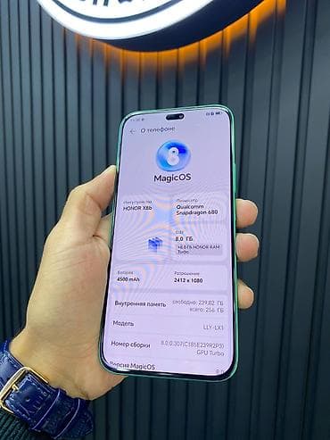 telefon və planşet ucun uzluklər: Honor X8b, 256 GB, rəng - Yaşıl, Sensor — 3