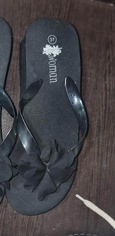 yunan sandalları: Ölçü: 37, rəng - Qara, İşlənmiş — 2