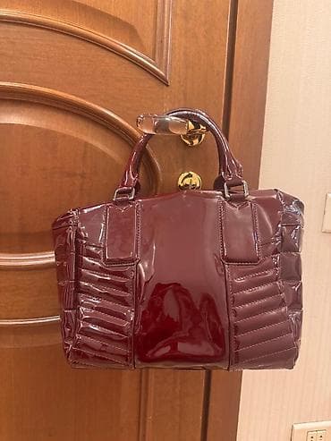 böyük çanta: Yaxshi veziyyetde,lak chanta,Burberry,boyuk. Лаковая большая сумка — 7