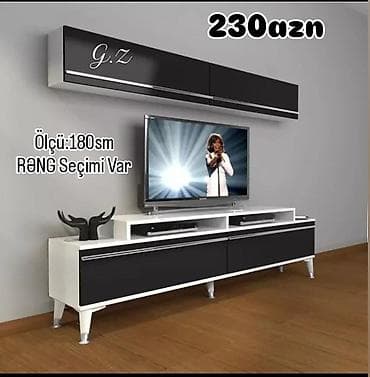 rəfi: Düz TV altlığı, Polkalı — 1