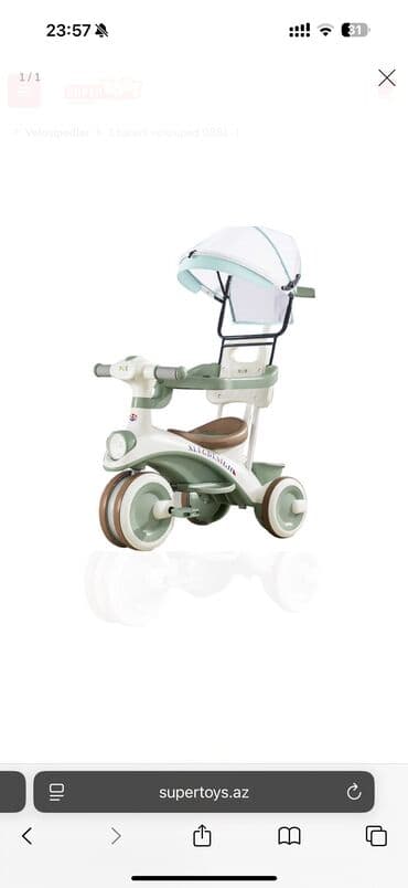 детские трехколесные велосипеды вest trike: 3 Təkərli Velosiped – Uşaqlar Üçün Təhlükəsiz və Rahat Nəqliyyat — 1