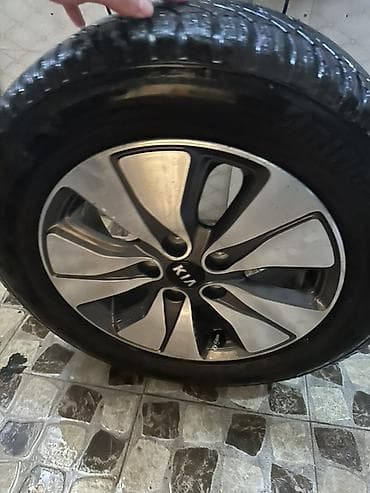 kia optima disk: Kia orijinal yüngül lehimli disk + Bridgestone qış şini dəsti disk — 6