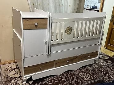 akasiya agaci: Bebeco transformasiya olunan beşik/uşaq çarpayısı - Rəng: ağ, ağac — 5