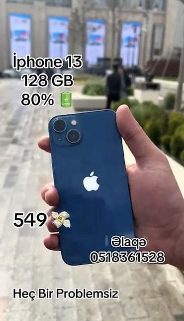 IPhone 13, 128 GB, Mavi, Face ID