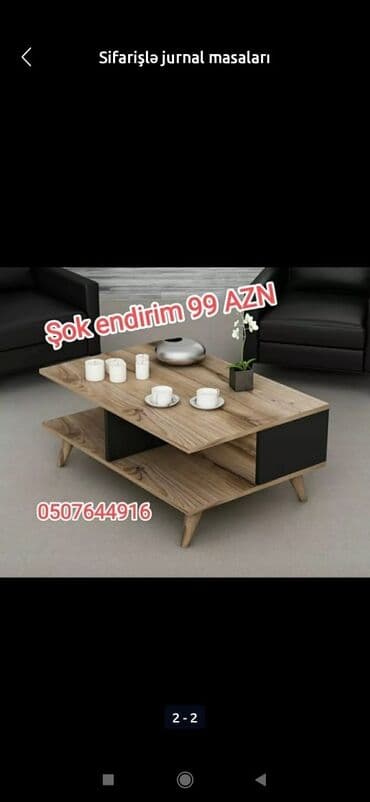 jurnal: Jurnal masası, Yeni, Açılmayan, Laminat, Dördbucaq masa — 3