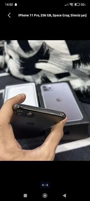 ev ucun kamera: IPhone 11 Pro, 256 GB, Space Gray, Simsiz şarj — 3