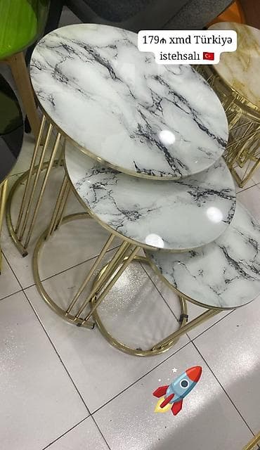 yumru stollar: Yumru masa, Açılmayan, Təkərsiz, Türkiyə, Zəmanətsiz — 1