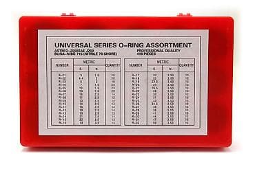07 vaz: Universal Series O-Ring Dəsti – 419 ədəd - Material: BUNA‑N (Nitril) — 1