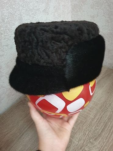 Головные уборы: Меховая, норковая шапка, Новый, цвет - Черный, S/56 — 4