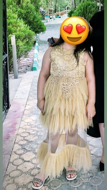 детские вещи маленькие: Детское платье, Праздничное, 6 - 7 лет — 1