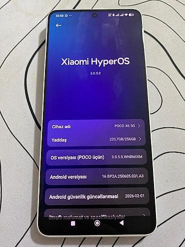 Poco X6, 256 GB, rəng - Ağ, Sensor lalafo.az -da Poco X6, 256 GB, rəng - Ağ, Sensor