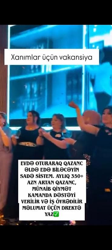 qarabağda iş: Xanımlar üçün vakansiya Evdən işləməyə uyğun, sadə sistemlə gəlir — 1
