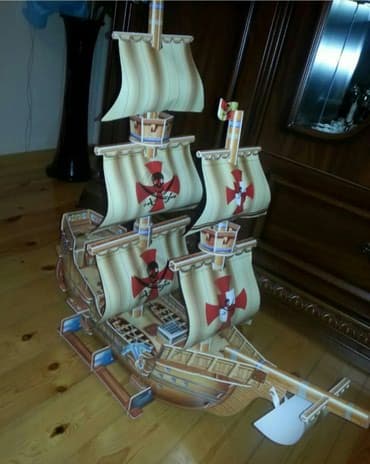 uşaq inkişafı metodikası: Puzzle 3D 79 hissə 72 sm Pirat gəmisi Beyin inkişaf etdirici — 2
