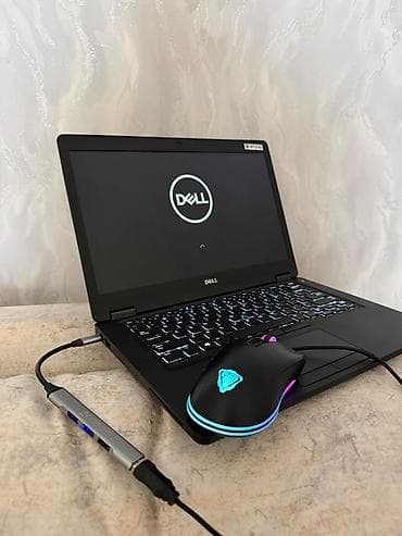 Dell Latitude noutbuk + RGB simli siçan + USB-C hub Texniki