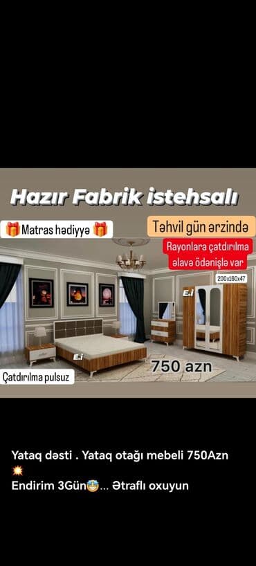 qiz ucun kravatlar: 2 təknəfərlik çarpayı, Dolab, Komod, Termo, Türkiyə, Yeni — 4