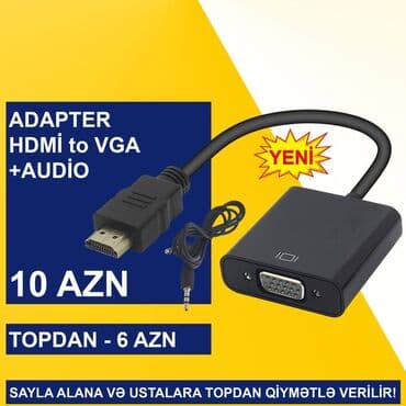 kompüter barter: HDMİ Adapterlər SAYLA ALANA VƏ USTALARA TOPDAN QİYMƏTLƏ VERİLİR! ⭐HDMİ — 10