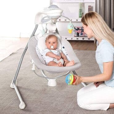 qidalandırmaq üçün uşaq stul yelləncək: 4 sürətli rahat elektrik nənni Körpələr üçün özü yellənən elektrik — 7