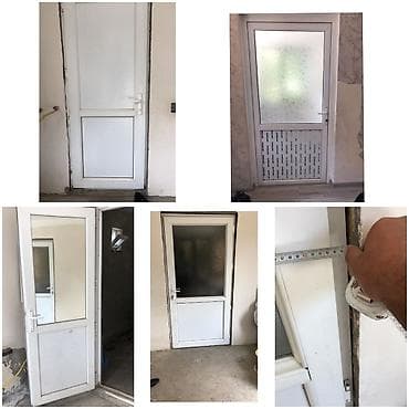 qapi ve pencere: Qapilar her biri 100 manat peknec - Material: Ağ rəngli PVC profil - — 1