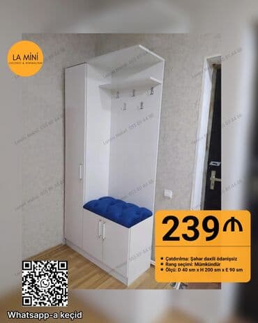 giriş dolabı: Açılan, 2 qapılı Düz dolab, Dəhliz dolabı — 1
