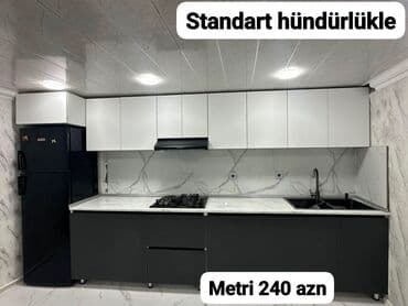 Mətbəx mebeli – sifarişlə hazırlanır - Standart hündürlükdə lalafo.az -da Mətbəx mebeli – sifarişlə hazırlanır - Standart hündürlükdə