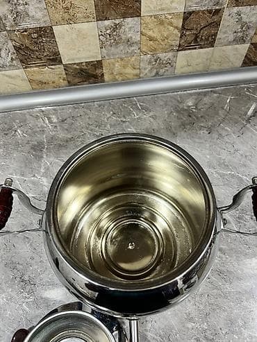 od samavarı: İran istehsalı Paslanmayan poladdan qaz samovarı Məhsul yenidir — 3