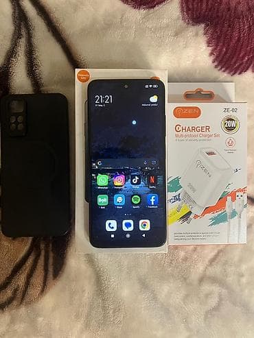 Redmi Note 11, 128 GB, rəng - Qara, Barmaq izi, Face ID