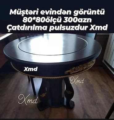 Мебель: Klassik üslubda dairəvi yemək masaları - Ölçü variantları: - 1 metr — 2