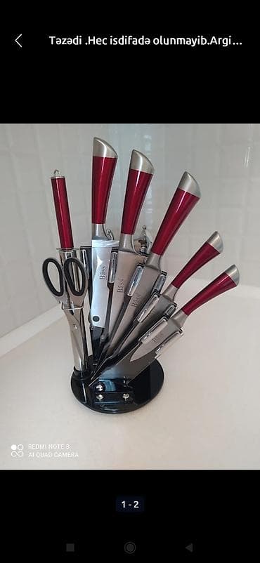 Mətbəx bıçaqları dəsti – Bass - Tam dəst: 5 bıçaq (aşpaz, çörək