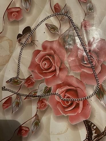 herif sepler: Gümüş rəngli metal boyunbağı zəncir - Klassik yastı/“curb” tipli — 2