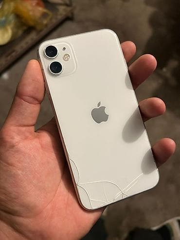 iş elanları qabyuyan: IPhone 11, 64 GB, Ağ, Qırıq — 1