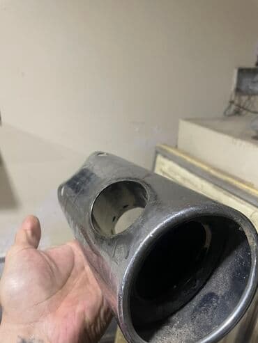 yeşqa mersedes: Motosiklet səsboğucu ucu (egzoz başlığı) - Material: metal, xrom — 3