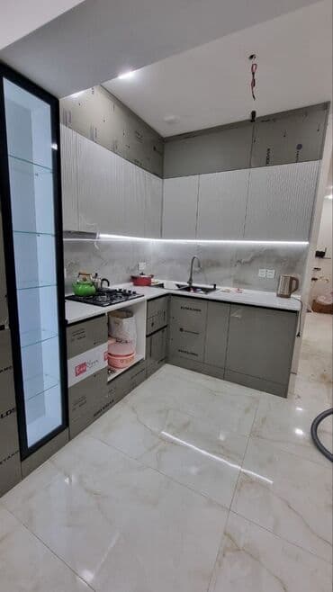 Sifarişlə mətbəx dəsti, Özü çəkən petlələr, Sadə laminat, Kredit yoxdur, Pulsuz çatdırılma