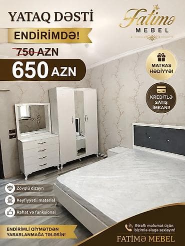 spalni kravat: Yataq dəsti endirimdə 750 yox 650 azn Komplektin tərkibi: - 3 — 1