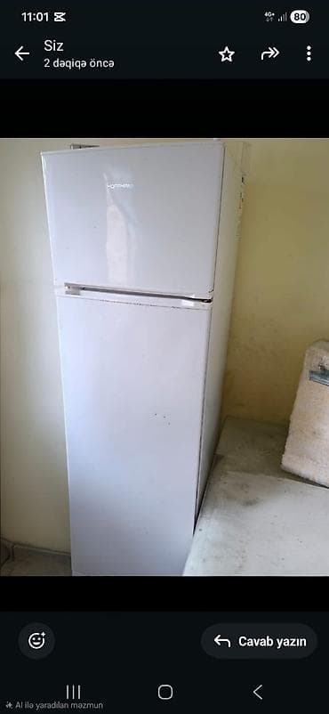 Leman11*300azn* Hoffman soyuducu. 5ay istifadə edilib.Unvan lalafo.az -da Leman11*300azn* Hoffman soyuducu. 5ay istifadə edilib.Unvan