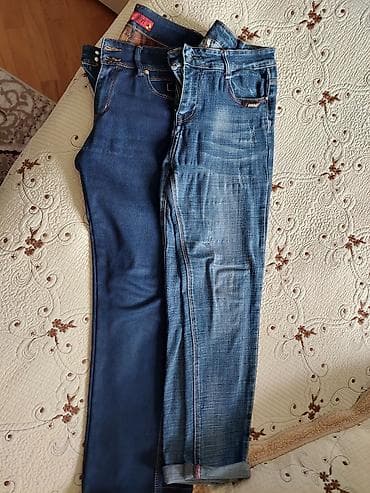 Cins qadın şalvarları.31/32 razmer.birinin içi qalındı.her biri