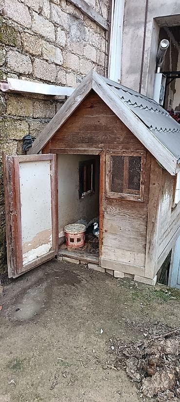 Geyimlər: Taxta quş/balıqçıl quşları üçün yuva-buda (mini tövlə) satılır - — 1