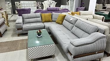 masa mebel: Künc divan dəsti – müasir dizayn - Forma: L-şəkilli künc divan - — 1