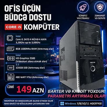 macbook m4 air: ŞOK ENDİRİM!!! QAÇIRMAYIN!!! ⭐Tək Sistem Bloku 149 AZN ⭐KOMPLEKT CƏMİ — 3